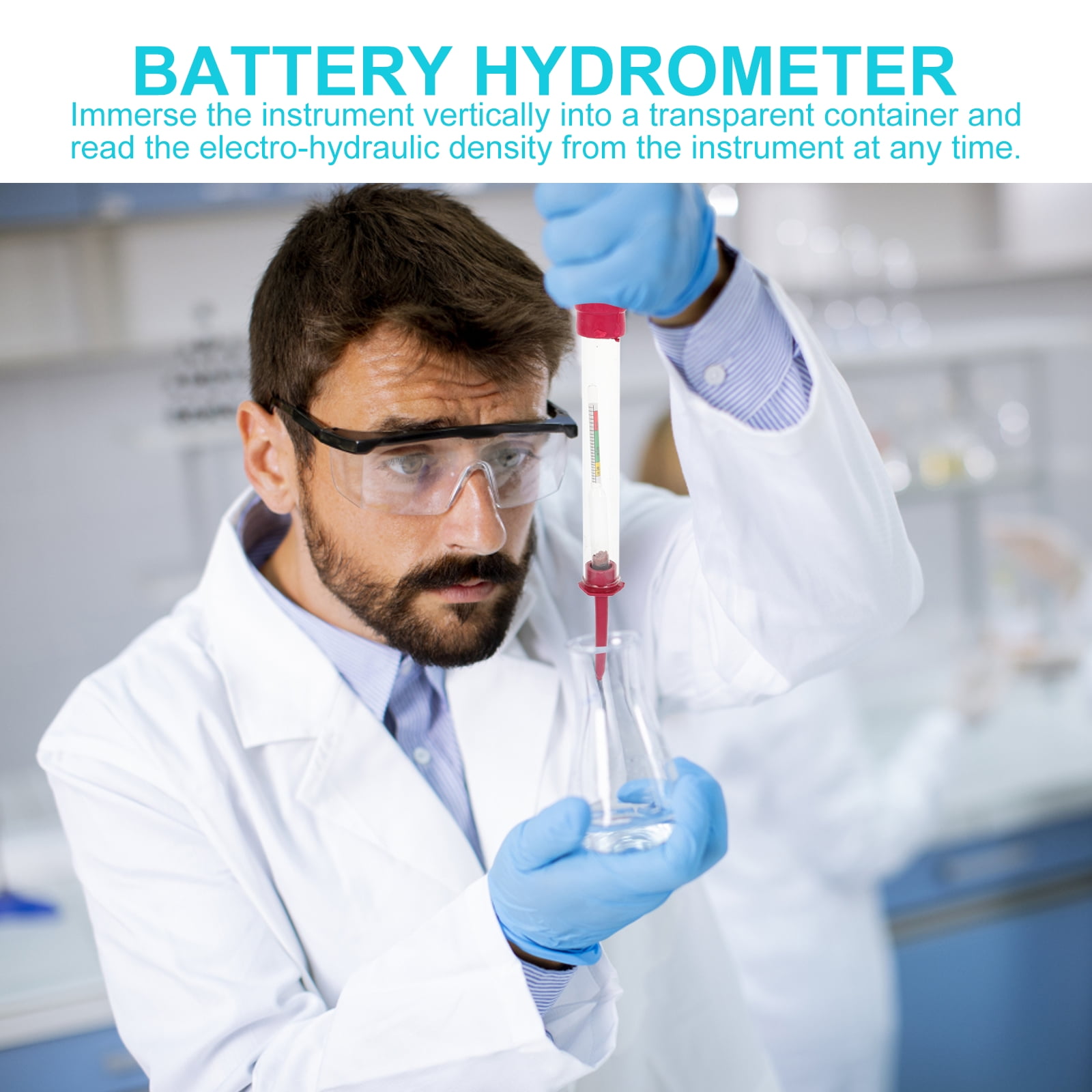 Battery hydrometer 2pcs Suction Type Battery Electrolytic Hydrometer