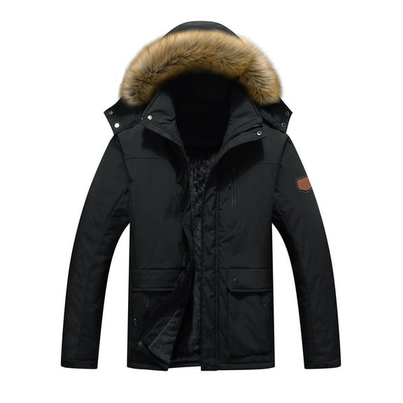 Outdoor Jacket Men's Cotton Jacket Winter Thickened Warm Hooded Jacket Suit