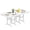 White, variant on Dextrus 71" HDPE Patio Dining Table for 6, 165Lbs Capacity, Rectangular Table with Umbrella Hole, Gray