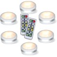 thumbnail image 1 of 6pcs Starxing Wireless Led Puck Lights Battery Operated, Led Puck Lights With Remote Control, Led Under Cabinet Lighting, 1 of 5