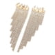 thumbnail image 1 of Pendientes largos con borlas y diamantes de imitación, joyería brillante, pendientes largos oro, 1 of 8