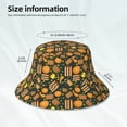thumbnail image 3 of Sikiie Autumn Harvest Pumpkin Basket Reflective Double-Sided Bucket Hat, Sun Hat, for Gardening, Beaching, Camping, Hiking, Fishing, 3 of 6