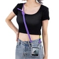 thumbnail image 3 of for Samsung Galaxy Z Flip 5 Clear Case with Hinge Protection and Long Rope Shoulder Strap, Military Grade Drop Protection Durable Sturdy Slim Protective Phone Case for Samsung Galaxy Z Flip 5, Purple, 3 of 7
