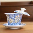 thumbnail image 3 of UUBLKH Juego de 2 tazas de té chino Tenmoku de 5.0 onzas, colorido Jianzhan Bowl Tenmoku Lotus Cups, juego de tazas de té de cerámica Kungfu chino, decoración de Navidad, regalo de Año Nuevo, 3 of 4