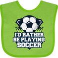 thumbnail image 3 of Inktastic I'd Rather Be Playing Soccer Boys or Girls Baby Bib, 3 of 4