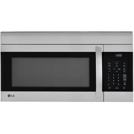 LG LMV1764ST Stainless Steel Over the Range Microwave with 1.7 cu. ft. Capacity 300 CFM Easy Clean Interior and White LED Display