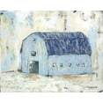 thumbnail image 2 of Holden, Jennifer 18x15 Black Ornate Wood Framed with Double Matting Museum Art Print Titled - Blue Barnyard, 2 of 4