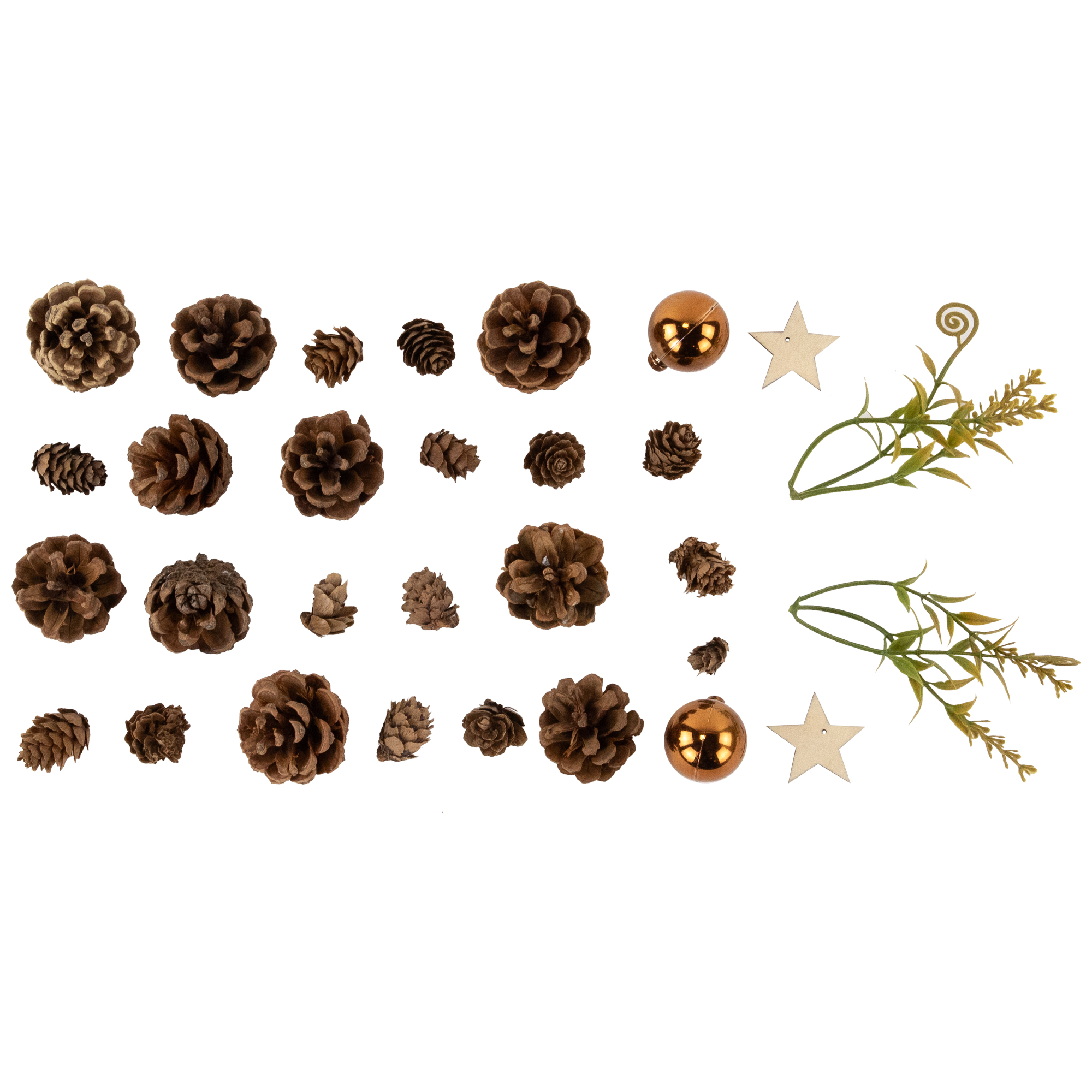 Northlight Ornaments, Pinecones and Stars Christmas Decorations - 6"