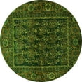 thumbnail image 1 of Ahgly Company Indoor Round Persian Green Traditional Area Rugs, 5' Round, 1 of 1