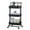 Black, variant on Storage Trolley Plastic Simple 3 Tiers Rack Cart Rolling Utility Cart with Wheel