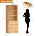 thumbnail image 2 of RichYa 71'' Tall Bookcase with 3 Drawers,3 Cubes Open Bookshelves,6 Tier Storage Cabinet for Home Office,Living Room,Wood, 2 of 8