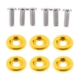 thumbnail image 1 of 6 juegos de Aluminio Baoblaze para guardabarros Tornillo de arande perno M6 18 mm dorado, 1 of 8