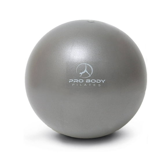 ProBody Pilates Ball Small Exercise Ball 9 Inch Bender Ball Mini Soft Yoga Ball Workout Ball for Stability Barre Ab Core Physio and Physical Therapy Ball at Home Gym & Office (Silver)