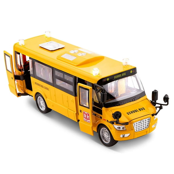 Toy To Enjoy Yellow School Bus Toy with Light, Sound & Openable Doors