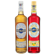 Martini & Rossi Floreale and Vibrante Mixed Pack, Non-Alcoholic Aperitivo Alcohol Free Drink | 2 PACK