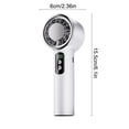 thumbnail image 3 of Linnome Portable Handheld Fan with Digital Display Turbine Cool Function USB Rechargeable for Office Home Adjustable Wind Speed 6.1x2.36x1.57in, 3 of 6