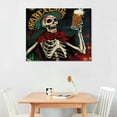 thumbnail image 2 of Orinice Skeleton Mexican Hat Beer Fine Art Aesthetic Poster & Print Wall Painting for Classroom Kitchen Office Farmhouse Bathroom Room Decor Pictures Wall Art Painting Art Modern Canvas Prints, 2 of 6