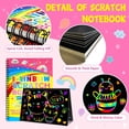thumbnail image 4 of ZMLM 2Pack Rainbow Scratch Paper Art Notebook Magic Drawing Kit, Arts and Crafts for Kids Toys for 3 4 5 6 7 8 9 10 Year Old Boys Girls, 4 of 7