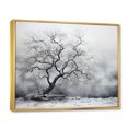 thumbnail image 2 of Designart "Tree Monochrome delicate Reverie III" Floral Floater Framed Wall Decor, 2 of 7