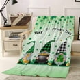 thumbnail image 4 of Throw Blanket Fleece Throw Blanket 40x50in, St. Patrick's Day Gnome Pot of Gold Horseshoe Soft Lightweight Bed Blankets Green Lucky Leaf Fuzzy Couch Blankets for All Season, 4 of 9