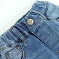 thumbnail image 4 of KIDSCOOL SPACE Infant Jeans,Baby Toddler Elastic Waist with D-ring Stretch Denim Pants,Light Blue,12-18 Months, 4 of 6