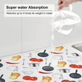 thumbnail image 2 of Dish Drying Mat, kitchen utensils Pattern Highly Absorbent Microfiber Drying Mat Kitchen Counter or Sink Drawer Liner, 16x18 Kitchen Drying Mat Coffee Mat Kitchen Essentials, 2 of 7