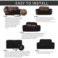 thumbnail image 2 of ZXNYH 8 Pieces Recliner Sofa Stretch Sofa Slipcover Sofa Cover Furniture Protector Couch Soft with Elastic Bottom Kids, Spandex Jacquard Fabric Small Checks Chocolate, 2 of 3