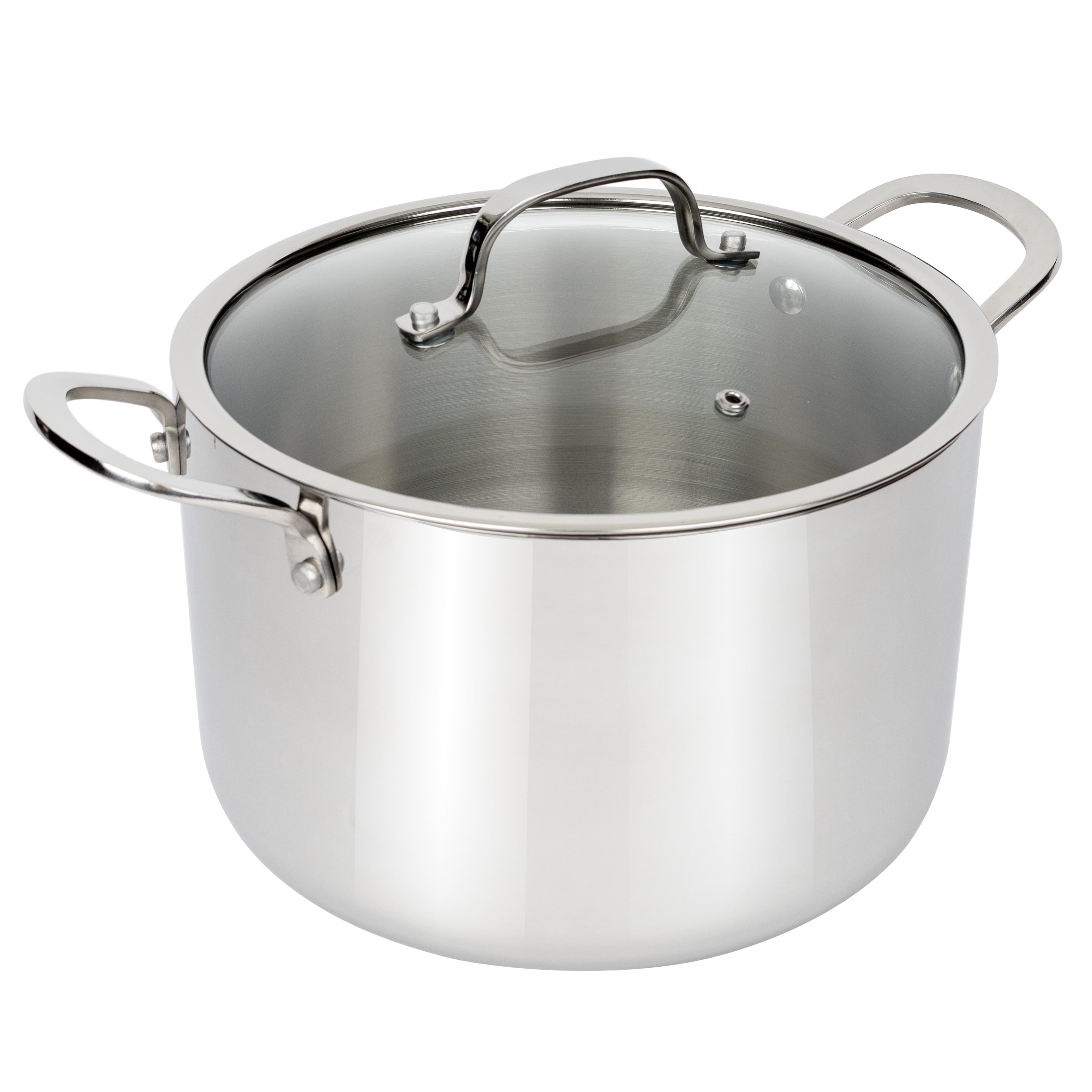 CoreClad 8-Quart Tri-Ply Stainless Steel Stock Pot, Induction Ready