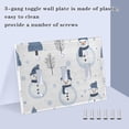 thumbnail image 3 of Yayeee Toggle Light Switch Wall Plate 2-Gang 4.56"x4.48" Decorative Outlet Cover, Cartoon Snowmen, 3 of 7