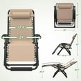 thumbnail image 5 of PNKKODW Oversized 29" XL Zero Gravity Chair w/Upgraded Lock and Wider Cup Holder,Removable Cushion&Headrest&Footrest, Camping Reclining Lawn Chair for Patio Outdoor Office,Beige, 5 of 9