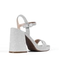 thumbnail image 3 of Sandalia DREAM PAIRS GISELLE Plata Brillante Tacones Anchos 11 cm, 3 of 6