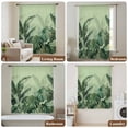 thumbnail image 6 of Palm Leaves Tropical Sheer Curtains 45 Inches Long, Green Botanical Summer Green Ombre Light Filering Curtains, Breathable Simi Curtain Privacy Drapes for Kitchen Bathroom Small Window Treatment, 6 of 9