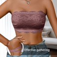 thumbnail image 7 of Lumistal Strapless Bra for Women Lace Bra Wireless Tube Top Bandeau Strapless Bras Seamless Stretchy Chest Wrap No Slip Everyday Bra Bras for Women No Underwire M, 7 of 7