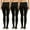 Solid (3PK: Black/Black/Black), variant on "Women's Cotton Stretch Ankle Length Slim Fold-Over Tight Leggings // Solid (2PK: Black/Black), Size: S"