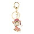 thumbnail image 1 of Lindo perro llavero Bling bolso colgante cachorro coche llavero decoración bolsa accesorios rosa, 1 of 10