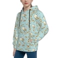 thumbnail image 2 of Picia Cute Honeybees Pattern Youth Hoodie - Warm Pullover Sweatshirt with Kangaroo Pocket, Ideal for Boys and Girls-Medium, 2 of 6