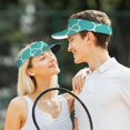 thumbnail image 7 of ZICANCN Sun Visors Hat for Women and Men, Green Teal Quatrefoil Beach Hats, Sports Hat for Golf Tennis Running, 7 of 7