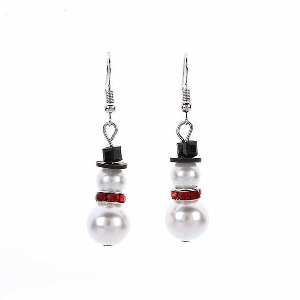 Pendientes con adornos navideños para mujer, pendientes de muñeco de nieve navideño, calcetines de ganchillo para niñas adolescentes, joyas hipoalergénicas para fiestas, regalos para hijas