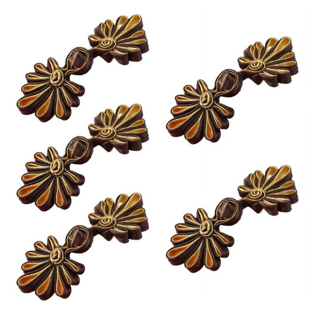 Dsseng 5 Pairs/Pack Cheongsam Closure Sewing Fasteners Chinese Knots Frog Buttons