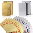 thumbnail image 1 of Luxurious Foiled Design Playing Cards, Scratch Resistant Deck for Seamless Shuffle, Waterproof Playing Cards with Easy to Clean Surface, Standard Size for All Card Games, 1 of 6