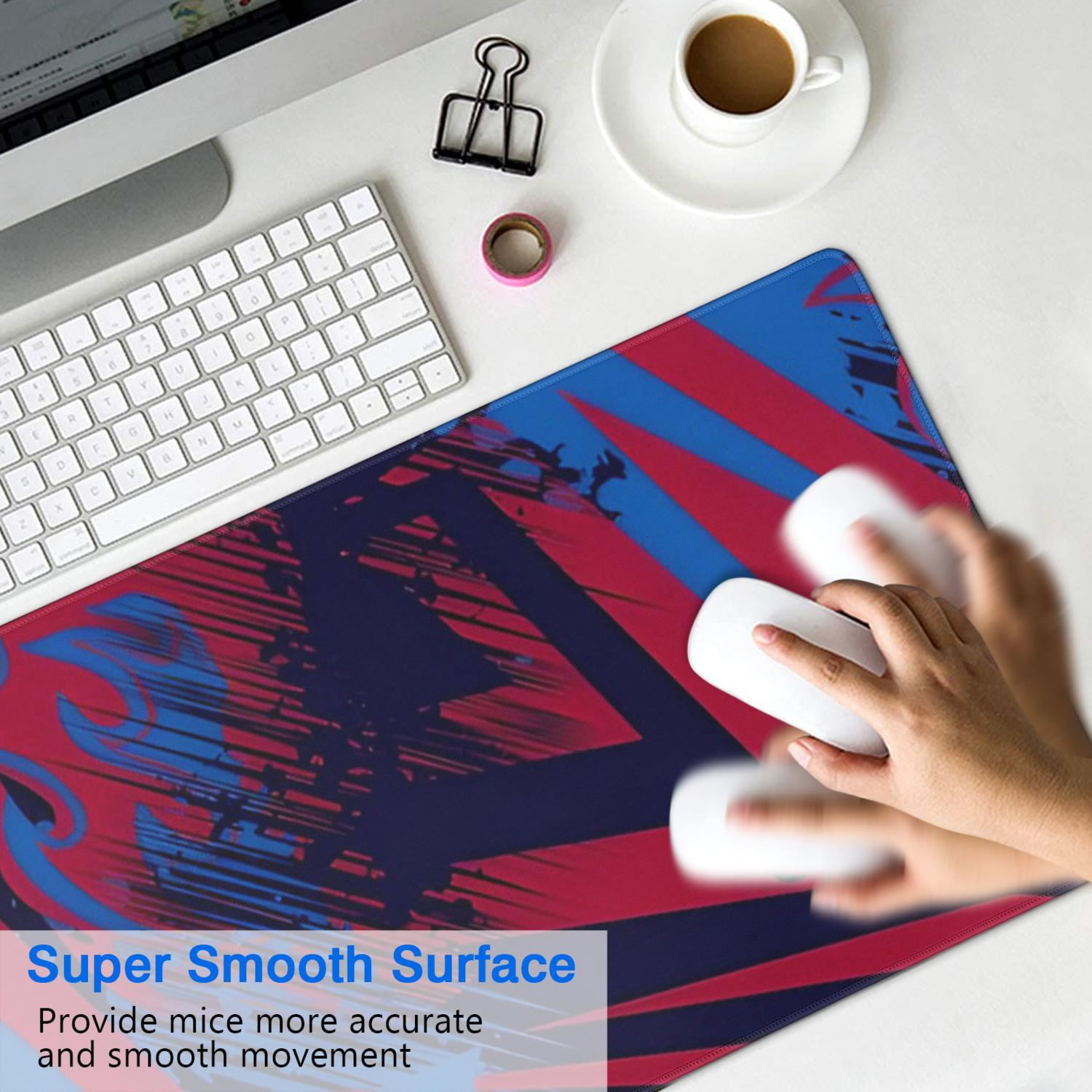 Experience Superior Gaming with Large 31.5x11.8 inch Black Red Mouse Pad - Non-Slip Base, Stitched Edge Keyboard Mat for Home Office Work