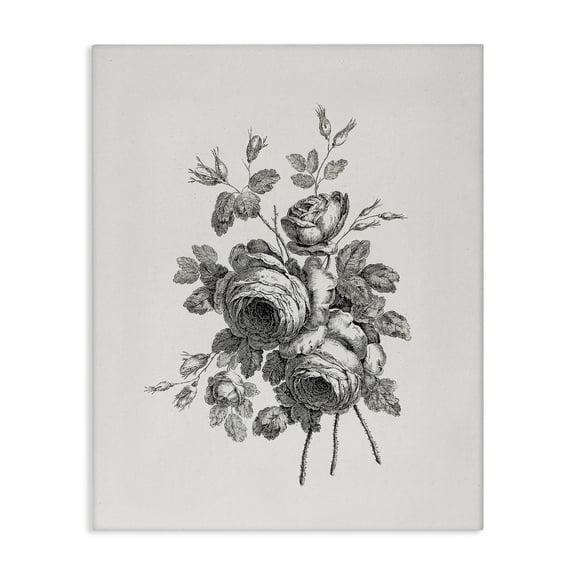 Stupell Industries Vintage Roses Bundle Floral Painting Wrapped Canvas Canvas Art Print Wall Art, 16 x 20