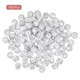 thumbnail image 3 of Uxcell 150Pack 10mm Rhinestone Clay Beads, Polymer Clay Crystal Bead Bulk for DIY Bracelet (White), 3 of 7