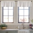 thumbnail image 4 of LALILO Kitchen Curtain Valance Subtle Modern Beige Rod Pocket Window Curtain 52"x 18" Set of 2, 4 of 6