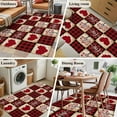 thumbnail image 5 of Area Rug for Living Room, Red Plaid Valentine's Day Non-Slip Indoor Large Carpet for Bedroom/Dining Room, Checkered Farmhouse Valentines Washable Low-Profile Floor Mat Runner Rugs - 3 x 5 Ft, 5 of 7