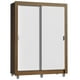 thumbnail image 1 of Ropero Closet Madesa Dallas Plus 2 Puertas Corredizas 4 Cajones con Pies Marrón/Blanco, 1 of 4