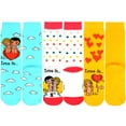 thumbnail image 3 of Love Is  3-Pack Novelty Crew Socks Colorful Socks Adult Unisex Size 9-11 Women 10-13 Men, 3 of 4