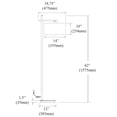 thumbnail image 2 of Dainolite 131F-SC Satin Chrome Floor Lamp, 2 of 3