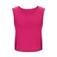 thumbnail image 6 of Brglopf Cotton Cropped Workout Tank Tops for Women - Sleeveless Sports Athletic Yoga Running Gym Crop Shirts Oversized Loose Basic Summer Tees(Hot Pink,XXL), 6 of 9