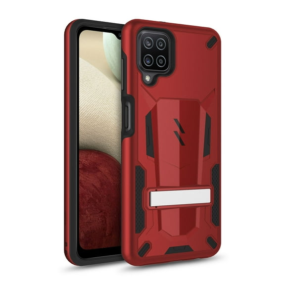 Zizo Transform Series for Galaxy A12 Case - Rugged Dual-layer Protection with Kickstand - Red